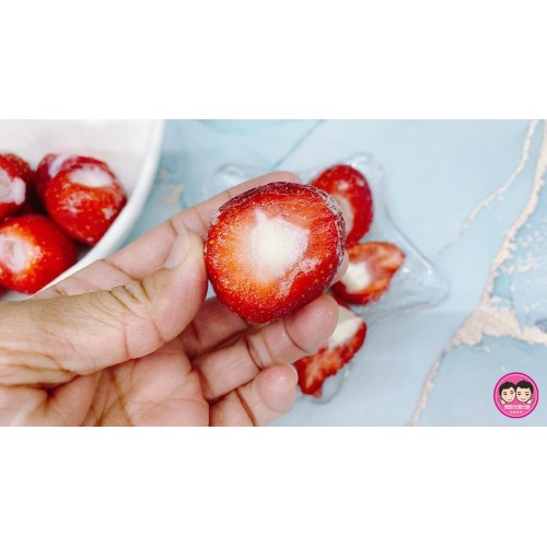 【DIY優格教學】草莓優格煉乳果實冰/草莓冰/酸Ｖ呀酸Ｖ/自己動手做/健康又美味！